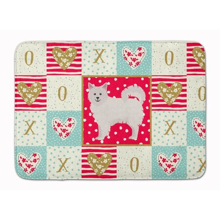 Carolines Treasures 19 x 27 in. Italian Spitz Love Machine Washable Memory Foam Mat CK5847RUG